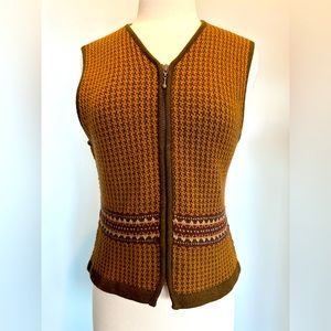 Telluride Clothing Company Wool Blend zip up vest size Small